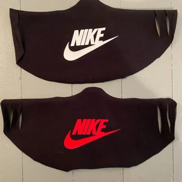 5 Black 5 White Nike Swoosh Iron On Patch Decal - Picture 2 of 3